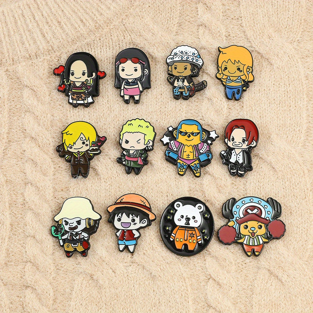 1pc Creative Cartoon Figure DIY Metal Pin Badge for Clothes, Backpack, Hat - Perfect Holiday Party Gift for Teens