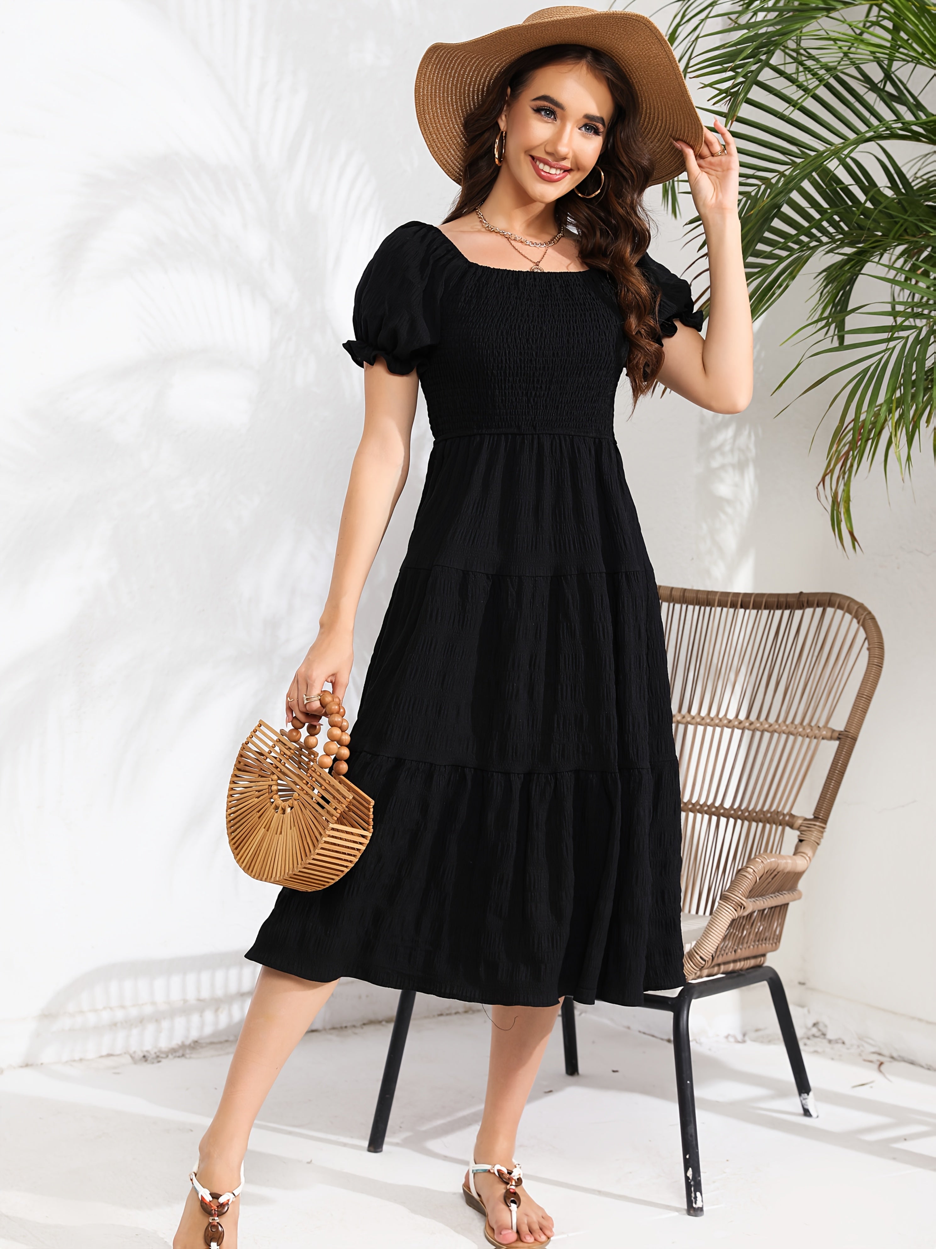 Solid Color Two-Wear Dress./MH