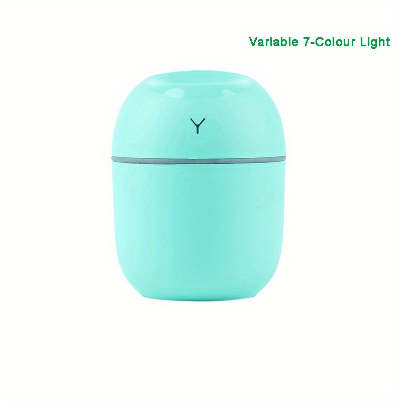 Mini Humidifier - Cool Mist Aroma Diffuser for Car, Office, Bedroom - 220mL Capacity - 2 Mist Modes - Quiet Operation Christmas Gift