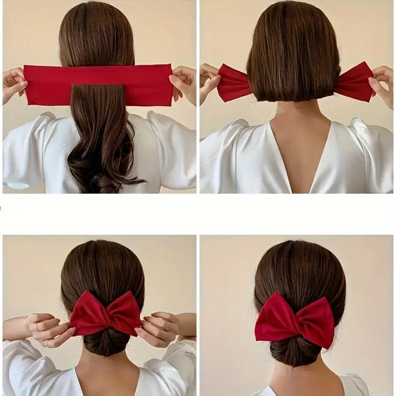 Bow Design Bun Maker Headband .