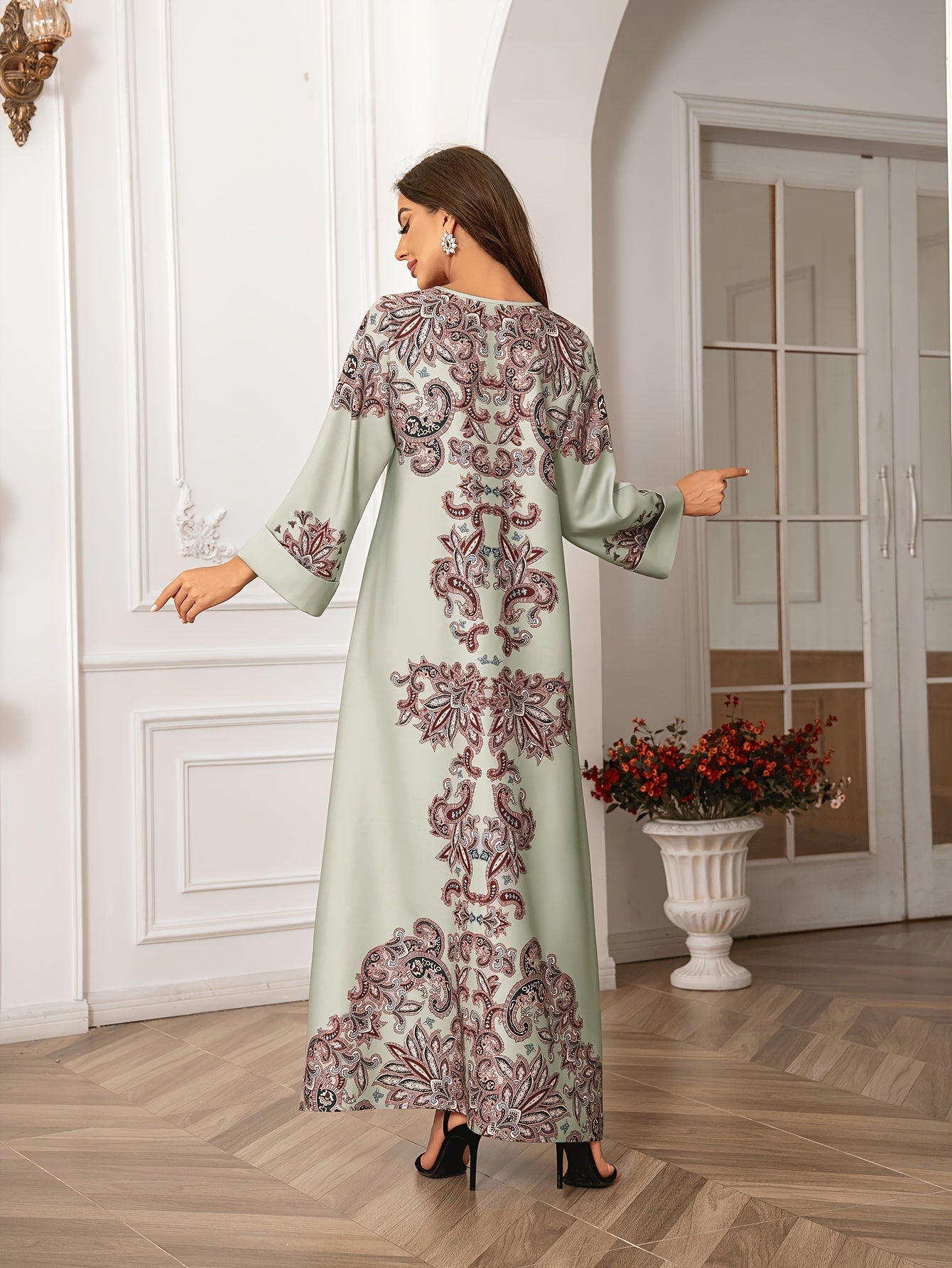 Women's Middle Eastern Abaya Jellabiya Dress -/MH
