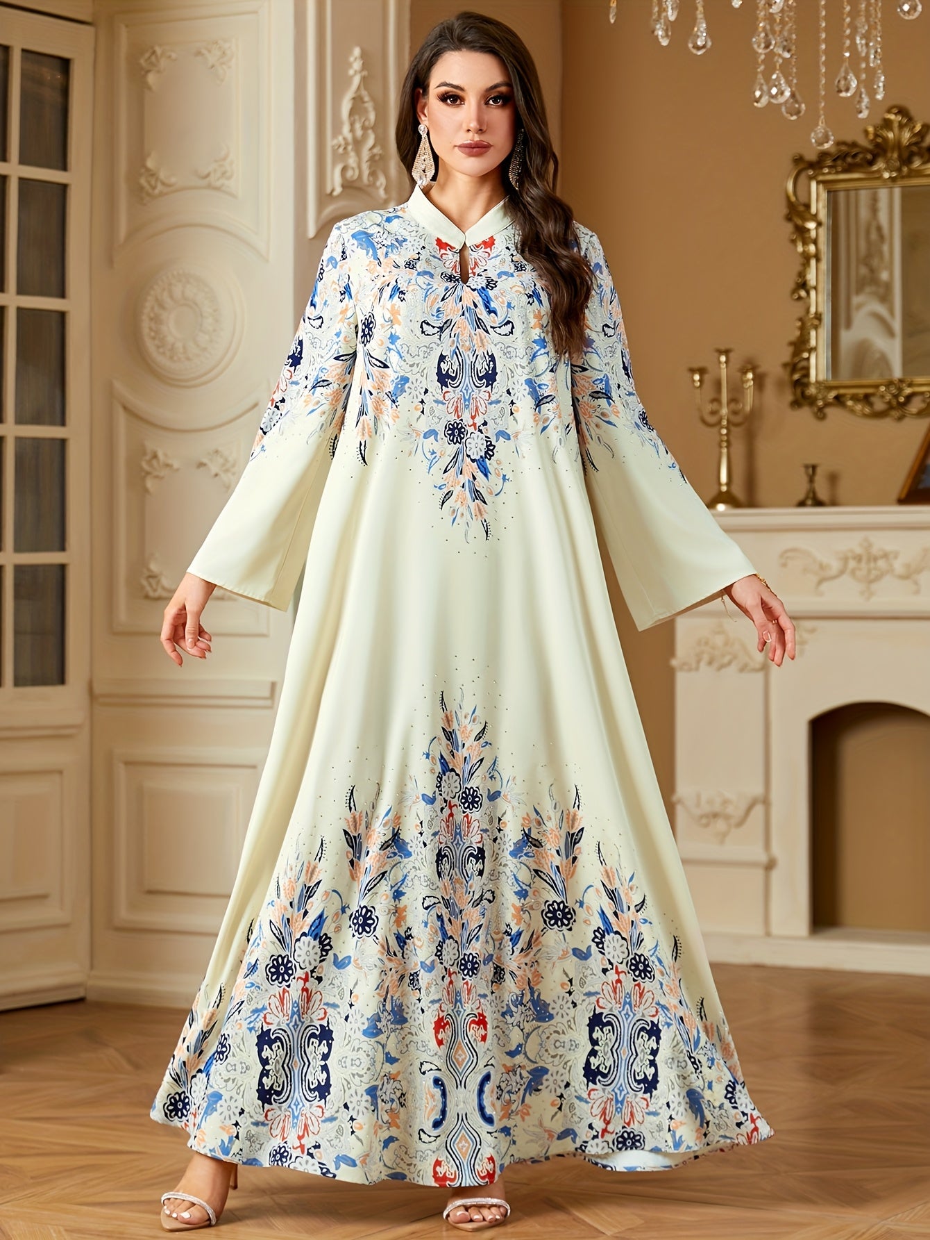 [Pearl A-Line Dress] Cute A-Line Long Sleeve Dress./MH