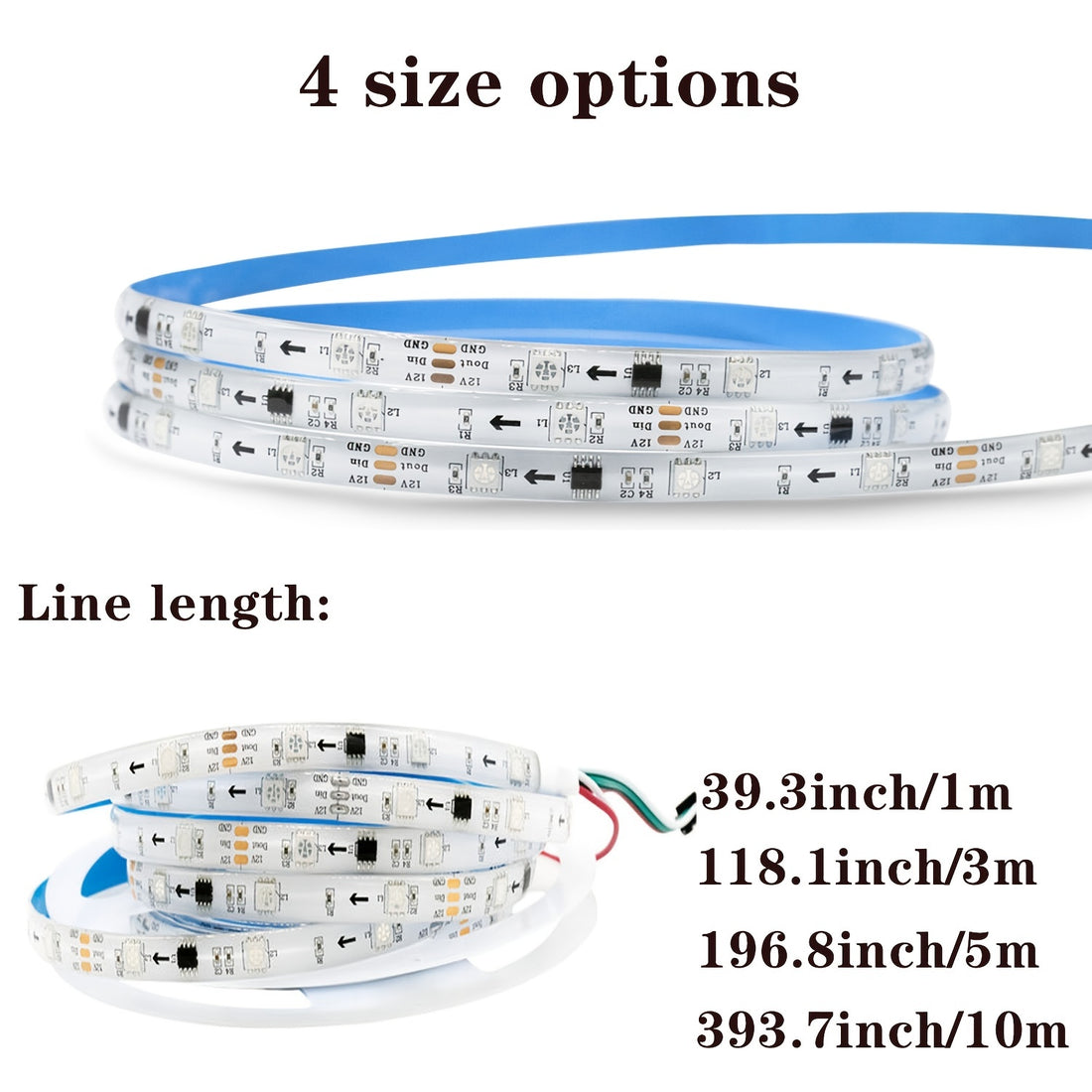 Led Strip Lights Music Sync Color Changing, Smart Application Remote Control,