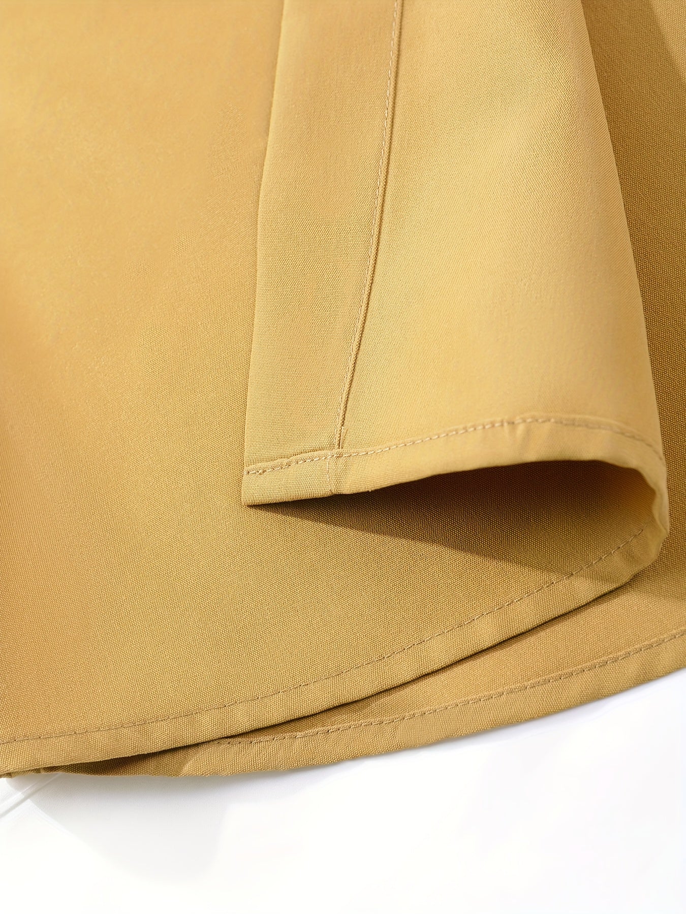 2pcs Plus Size Lapel Mens Solid Color Button Down Shirts, Top Blouse Shirts, Short Sleeve, Button Down Dress Shirts