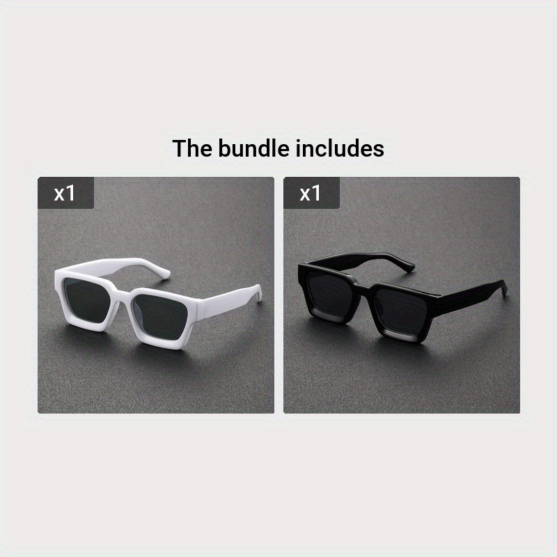 Versatile Y2K Thick Square Frame Fashion Glasses, For Men Women