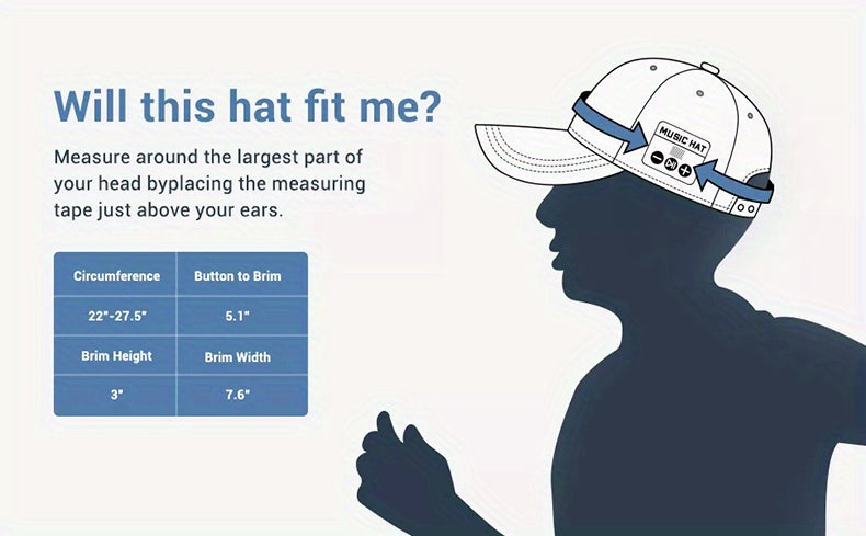 Wireless Smart Speaker Headphone Baseball Cap - The Perfect Birthday Gift for Men, Women, Boys, and Girls!