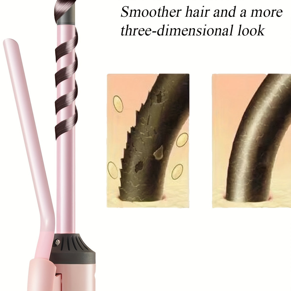 9/16/25mm Hair Curling Iron Ultra-fine Curling Wand Hair Curler Waver DIY Hair Styling Tools Holiday Gift For Women