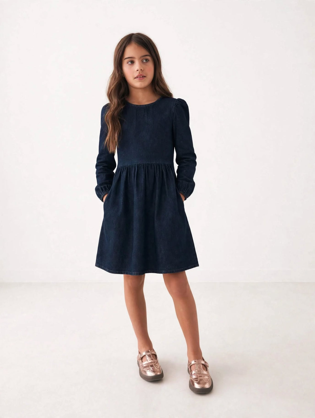 Indigo Charm Girls Denim Fashion Tunic,Sizes(2-12Years) | MH