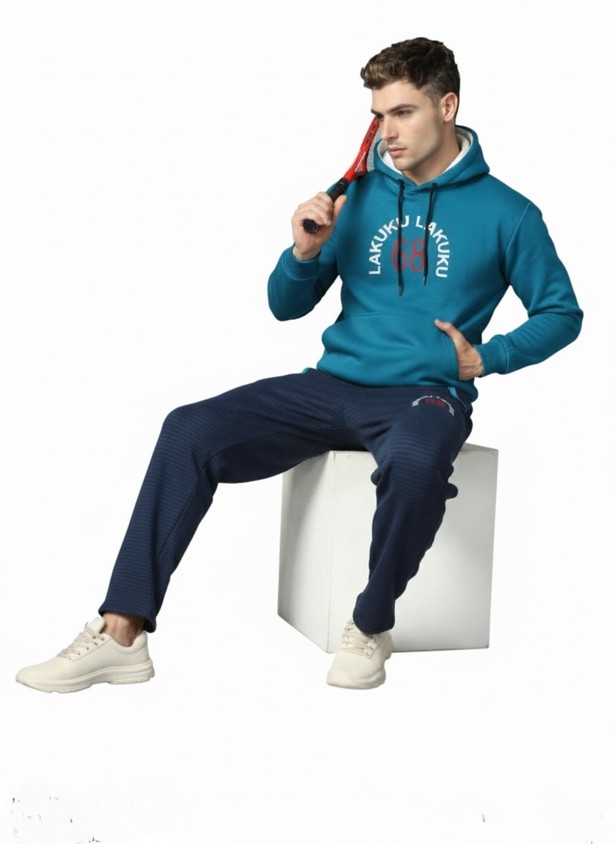 Men's "LAKUKU 68" Premium Fleece Hoodie & Cargo Jogger Set -/MH