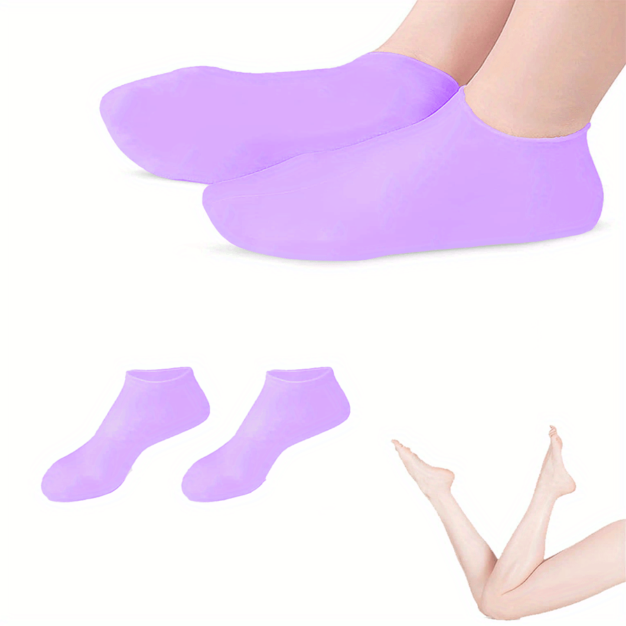 1Pair Silicone Socks for Dry Cracked Feet, Women's./MH