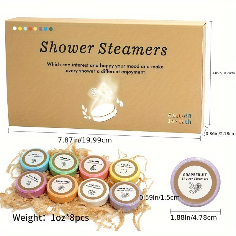 Shower Steamers - 8 Pack Shower Bombs Gifts For Her With Essential Oil For Home SPA, Self-Care & Relaxation Valentine's Birthday Day Gifts For Men & Women Who Have Everything, For Halloween Gift, For Christmas Gift