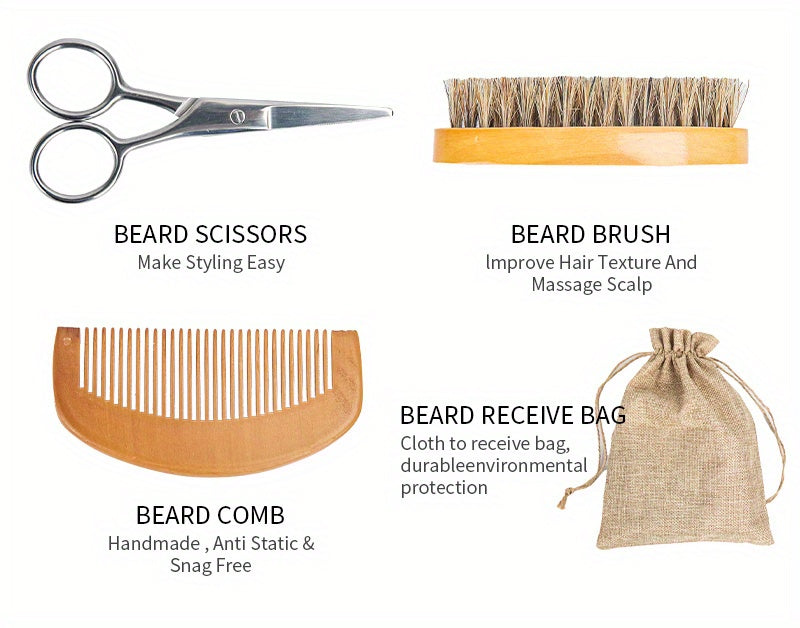 MELAO Beard Oil and Balm Set with Bread Shaper - Complete Beard Grooming Kit for Men, gift