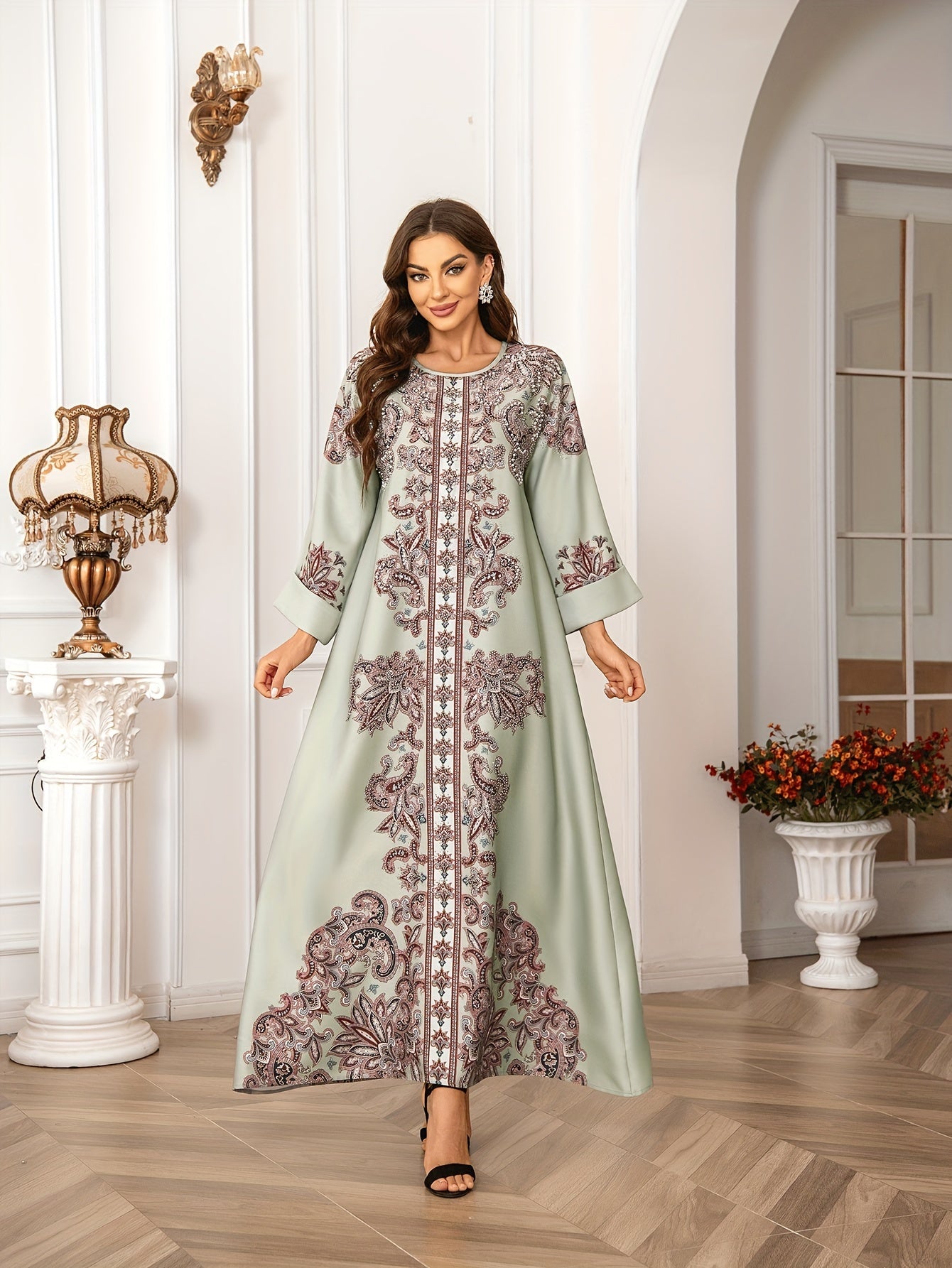 Women's Middle Eastern Abaya Jellabiya Dress ./MH