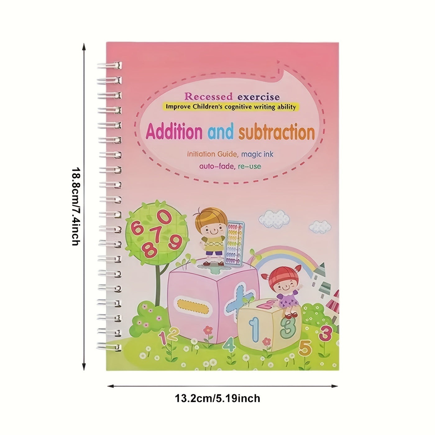 4pcs Magical Handwriting Workbooks Practice Copybook, Magic Calligraphy That Can Be Reused Handwriting Copybook Tracing Book (4 Books+1Pen+8Refills), Christmas Gift