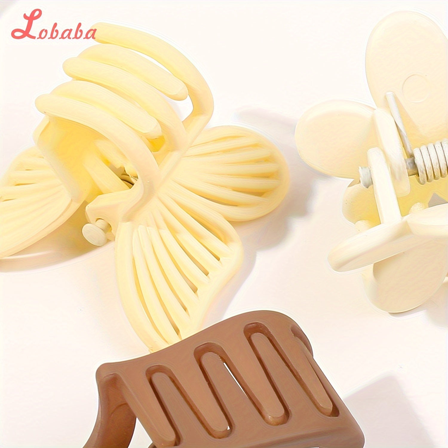 10pcs Solid Color Hair Grab Clips, Butterfly Shaped Hair Claw Clips,
