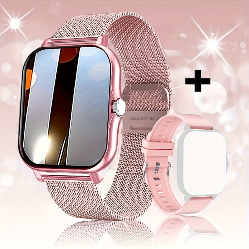 NEW Smart Watch 4.65cmInch With Wireless Calling/Receiving Multiple Sports Modes Sedentary Reminder Weather Forecast Message Notification Borderlessslim Design Multi-SportMode For Android & For IPhone For Men&Women AS A Gift