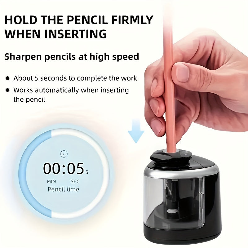 Automatic Electric Pencil Sharpener with Auto-Stop & Lead Breakage Prevention .