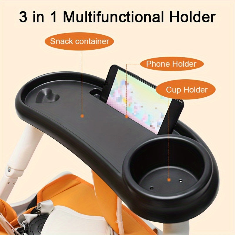 3 In 1 Stroller Cup Holder With Phone Holder And Snack Tray.Universal Bottle Holder For Walker, Bike, Scooter, Stroller Accessories For Uppababy, Nuna, Bugaboo, Doona, Gifts For Women, Mom, Men Christmas, Thanksgiving day, Ne
