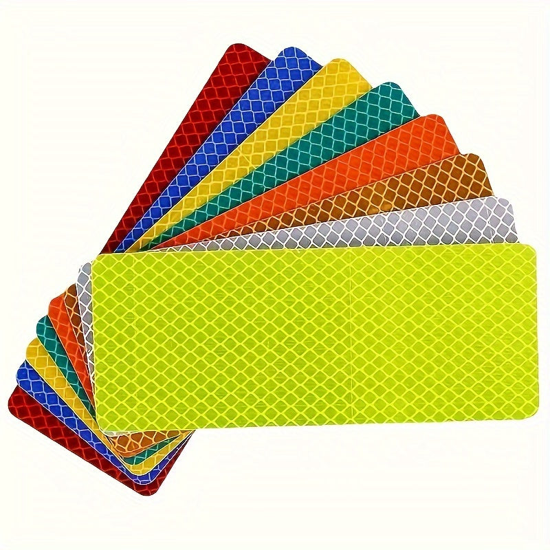 10pcs Car Night Safety Warning Multifunctional Reflective Stickers