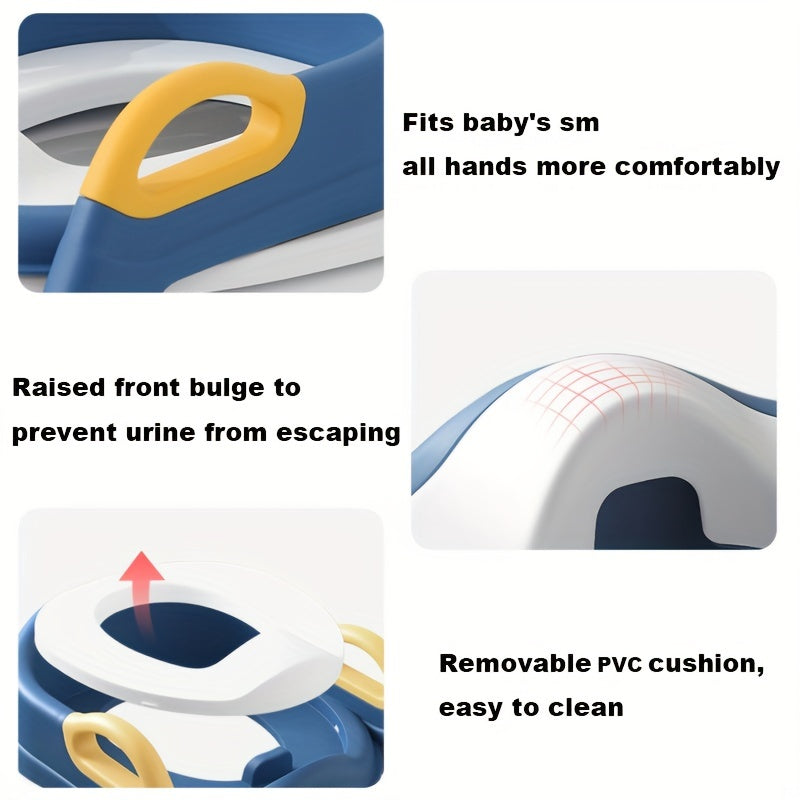 Children's Toilet Foldable Seat Baby Potty Training Seat With Ladder, Christmas, Halloween, Thanksgiving Day Gift Carnival