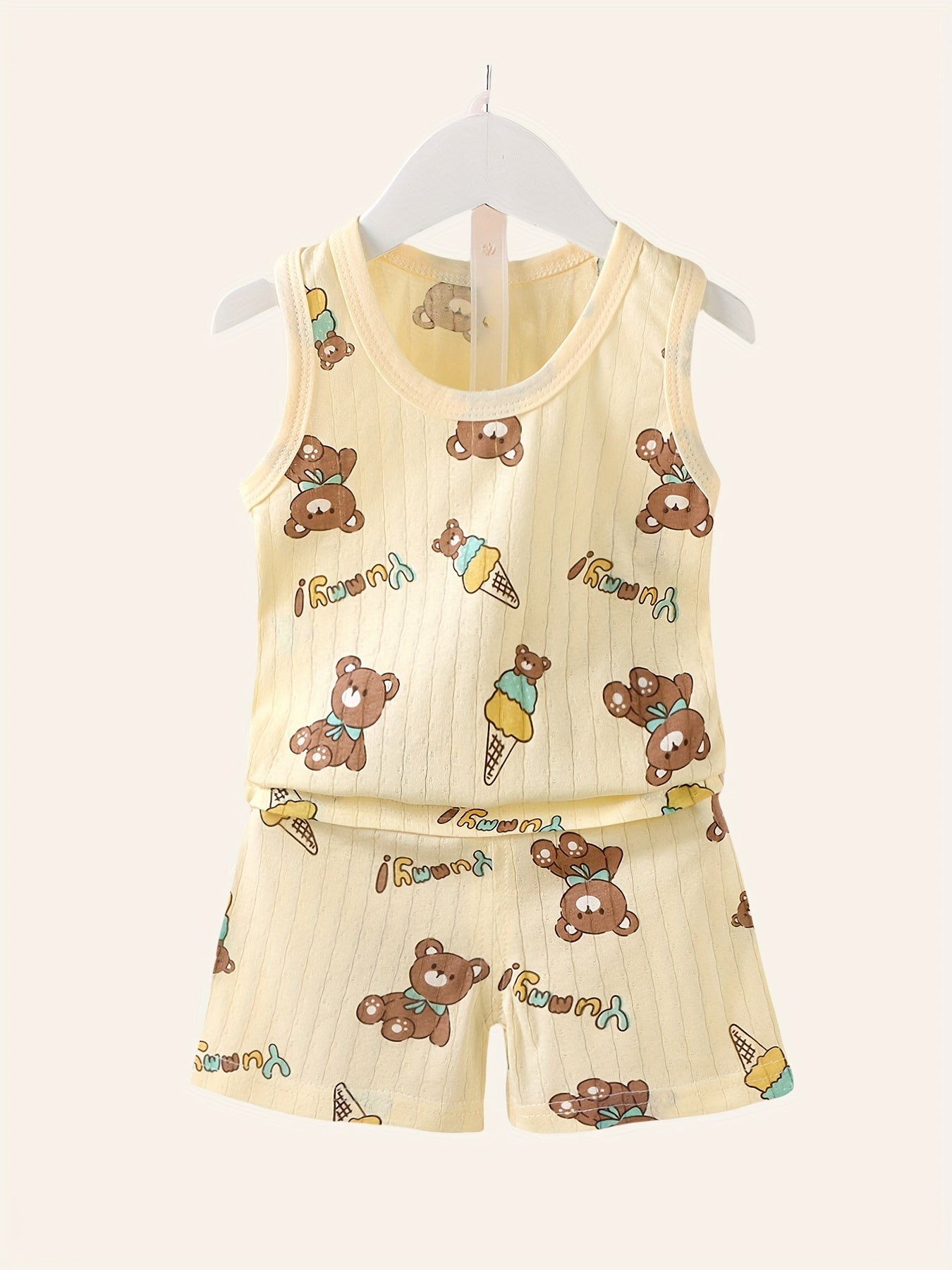 Cotton Cartoon Printed Summer Kids Outfit Sets.