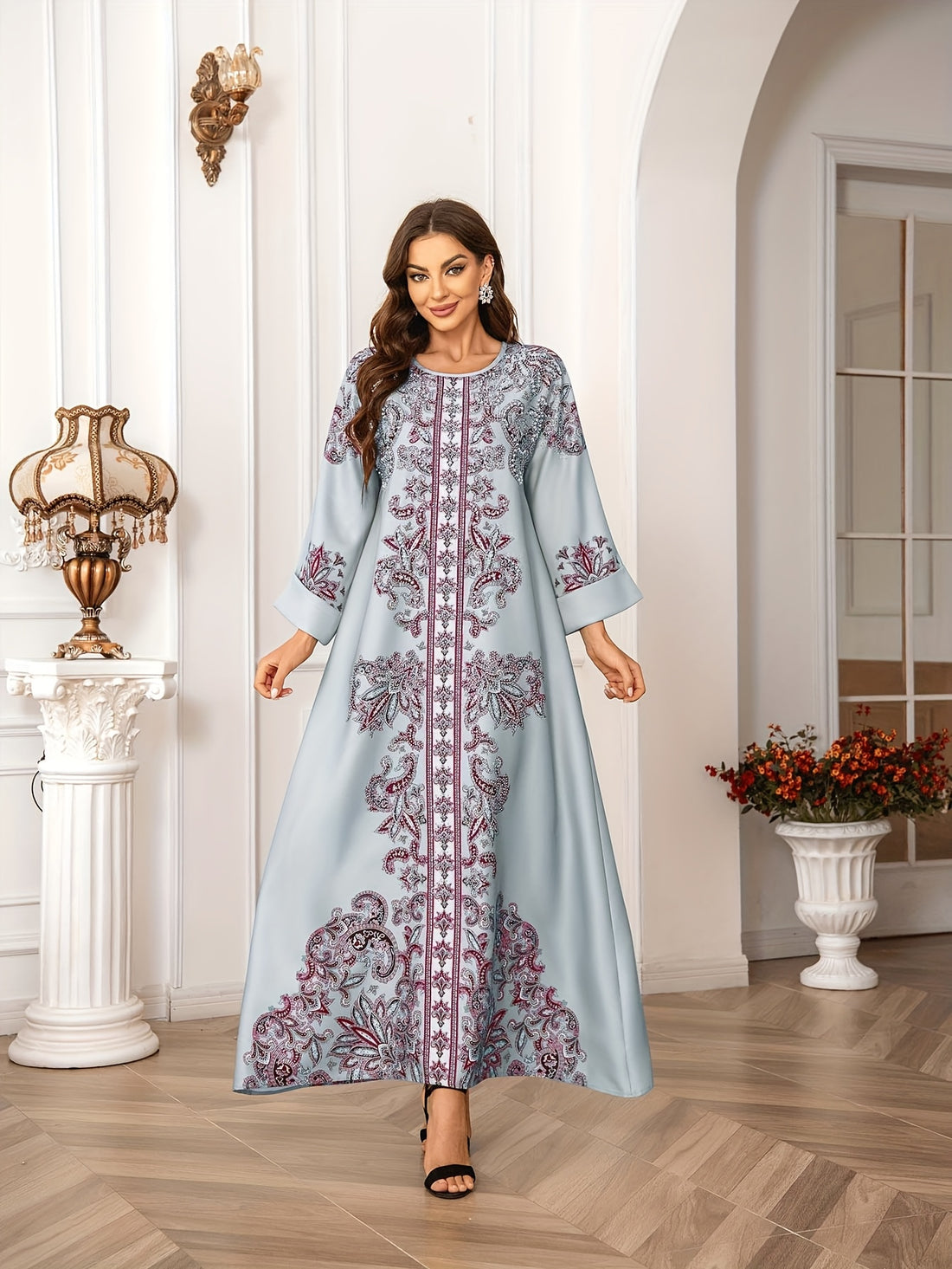 Women's Middle Eastern Abaya Jellabiya Dress -/MH