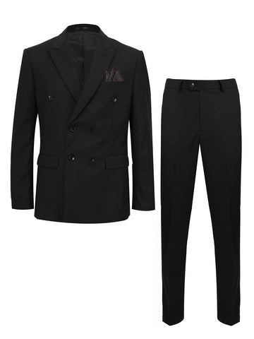 2-Piece Men's Light Business Style Double Breasted Suit Set,