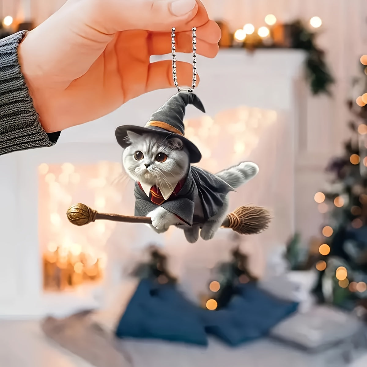 Acrylic Magic Cat Hanging Ornament For Vehicle Decoration