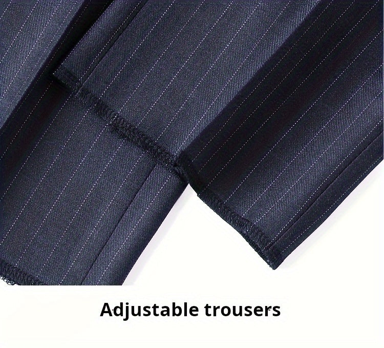 Men's 2-pack Co Ord Set Of Striped Dress Suit.