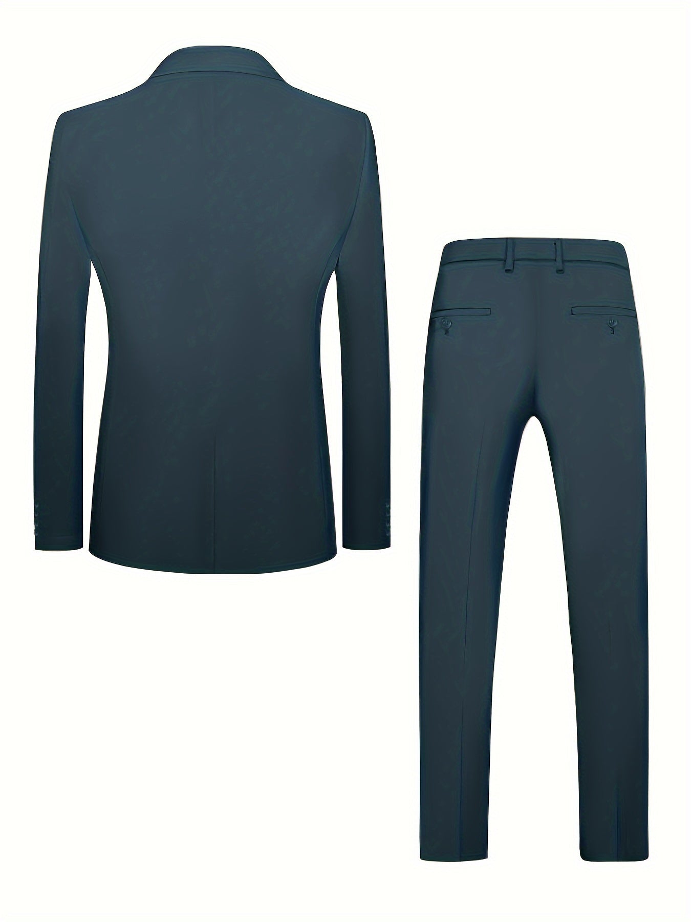 Men's Elegant 3pcs Suit Set: Long Sleeve Blazer,