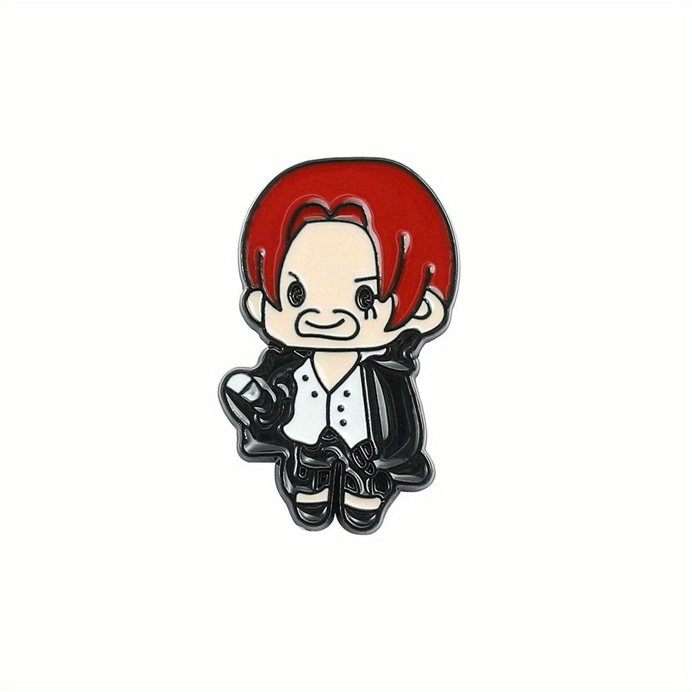 1pc Creative Cartoon Figure DIY Metal Pin Badge for Clothes, Backpack, Hat - Perfect Holiday Party Gift for Teens
