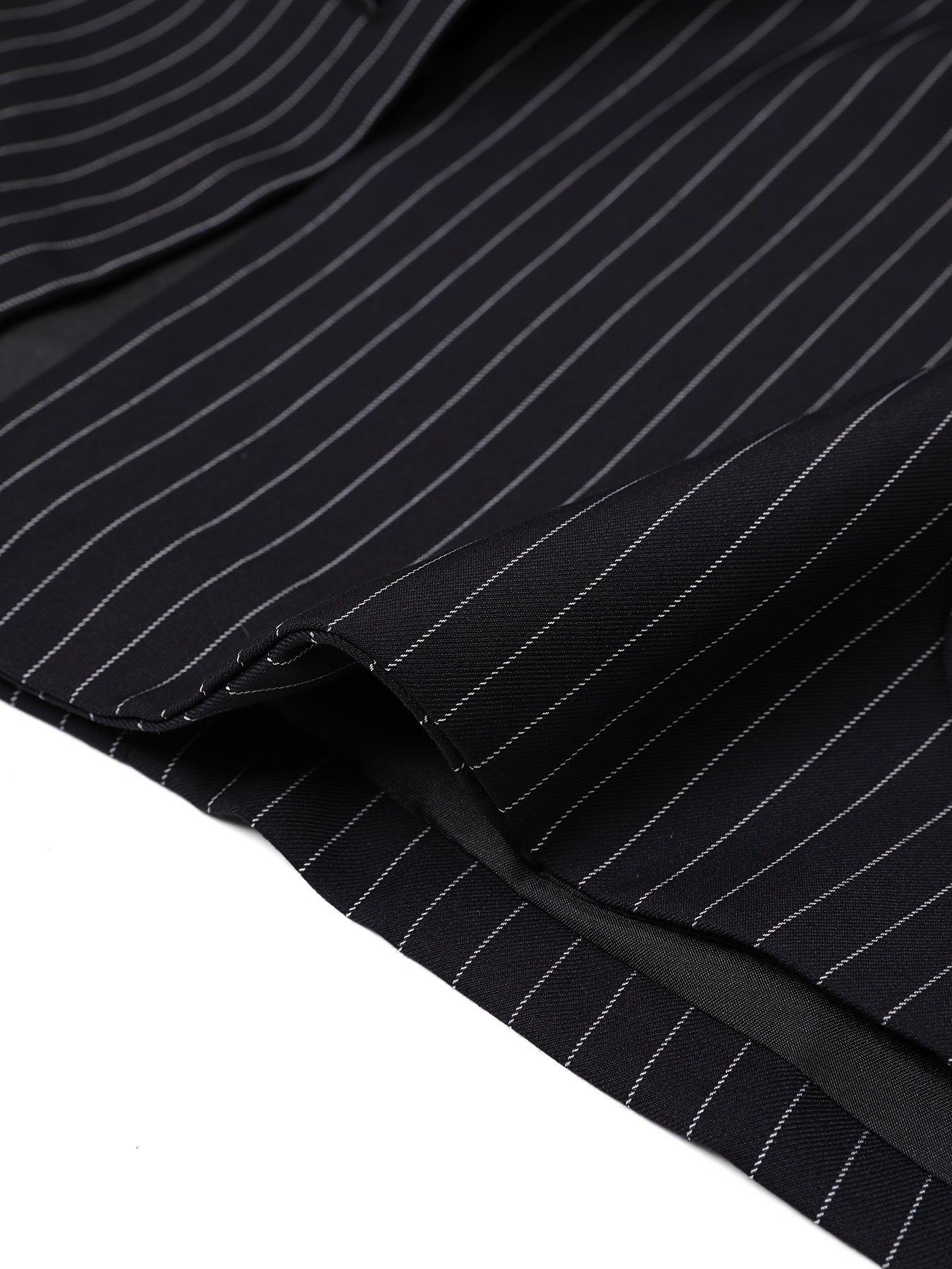 2-Piece Men's Light Business Style Double Breasted Striped Suit Set,