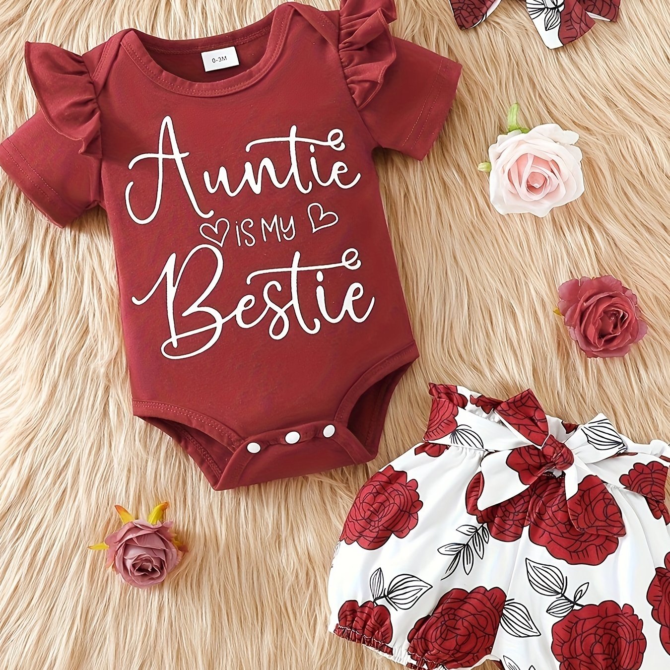 3pcs Short Sleeve & Shorts Set for Newborns - "I'm Daddy's Girl"