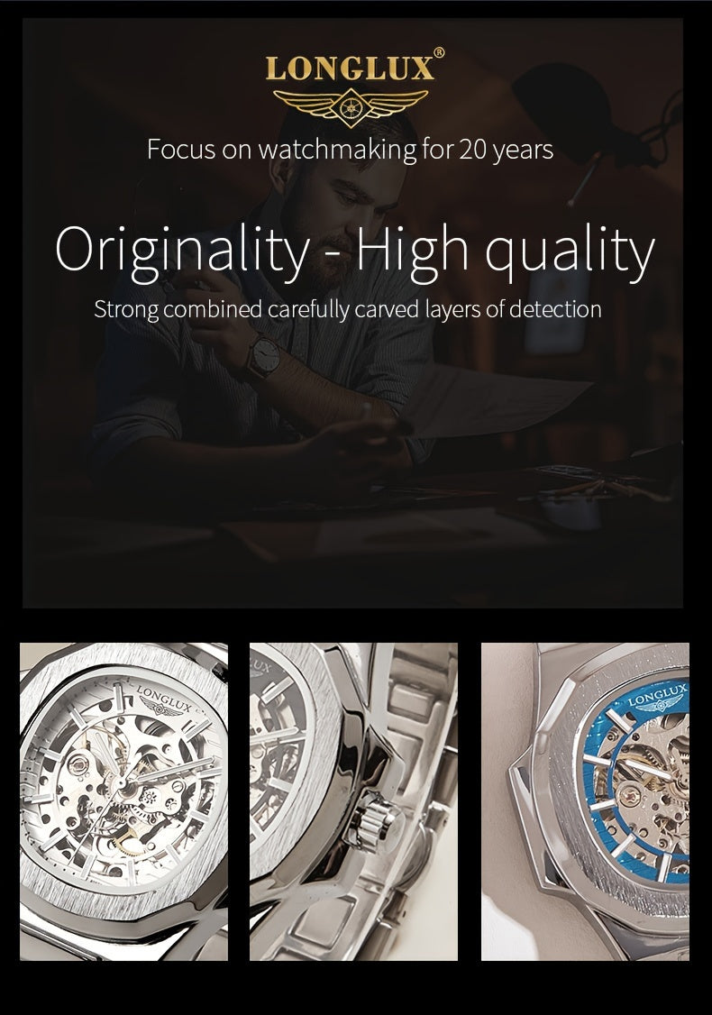 Dial4.1cmNautilus Watch For Men Fully Automatic Business Leisure Watch All Metal Case Steel Bow Strap With Butterfly Clasp Trend Fashion Luminous Waterproof Watch Christmas Gift Valentine's Day Gift
