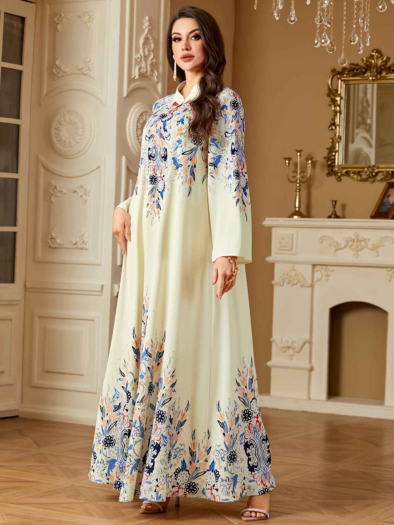 [Pearl A-Line Dress] Cute A-Line Long Sleeve Dress./MH