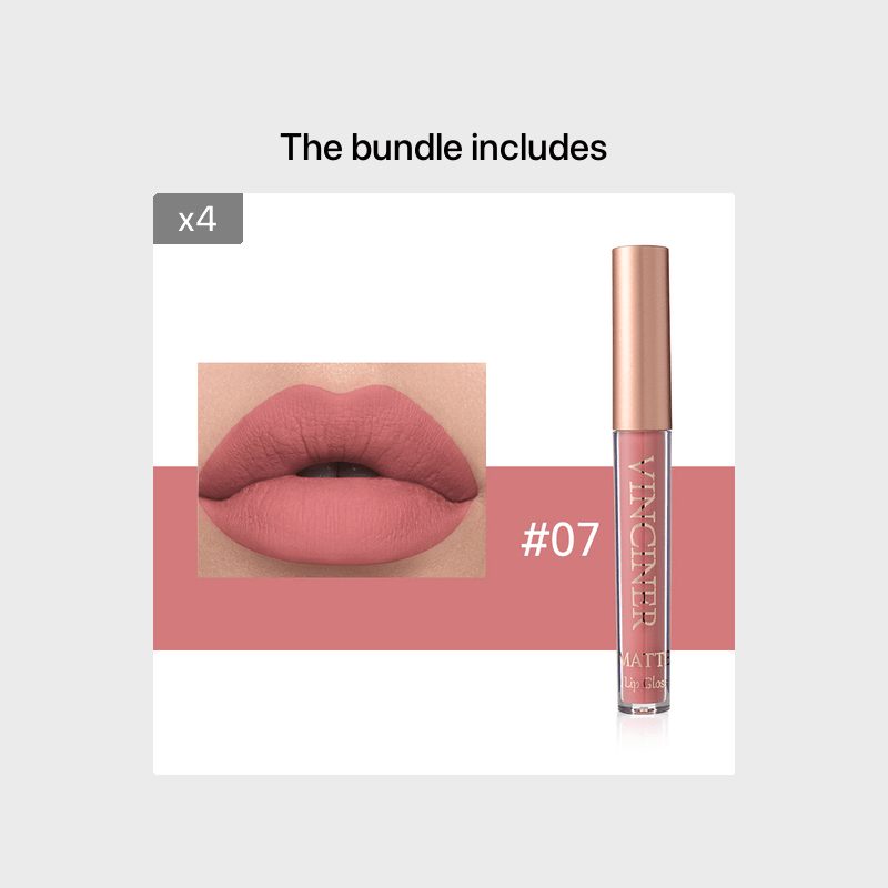 12 colors Matte Velvet Lip Glaze - Long Lasting, Waterproof, Non-Sticky.