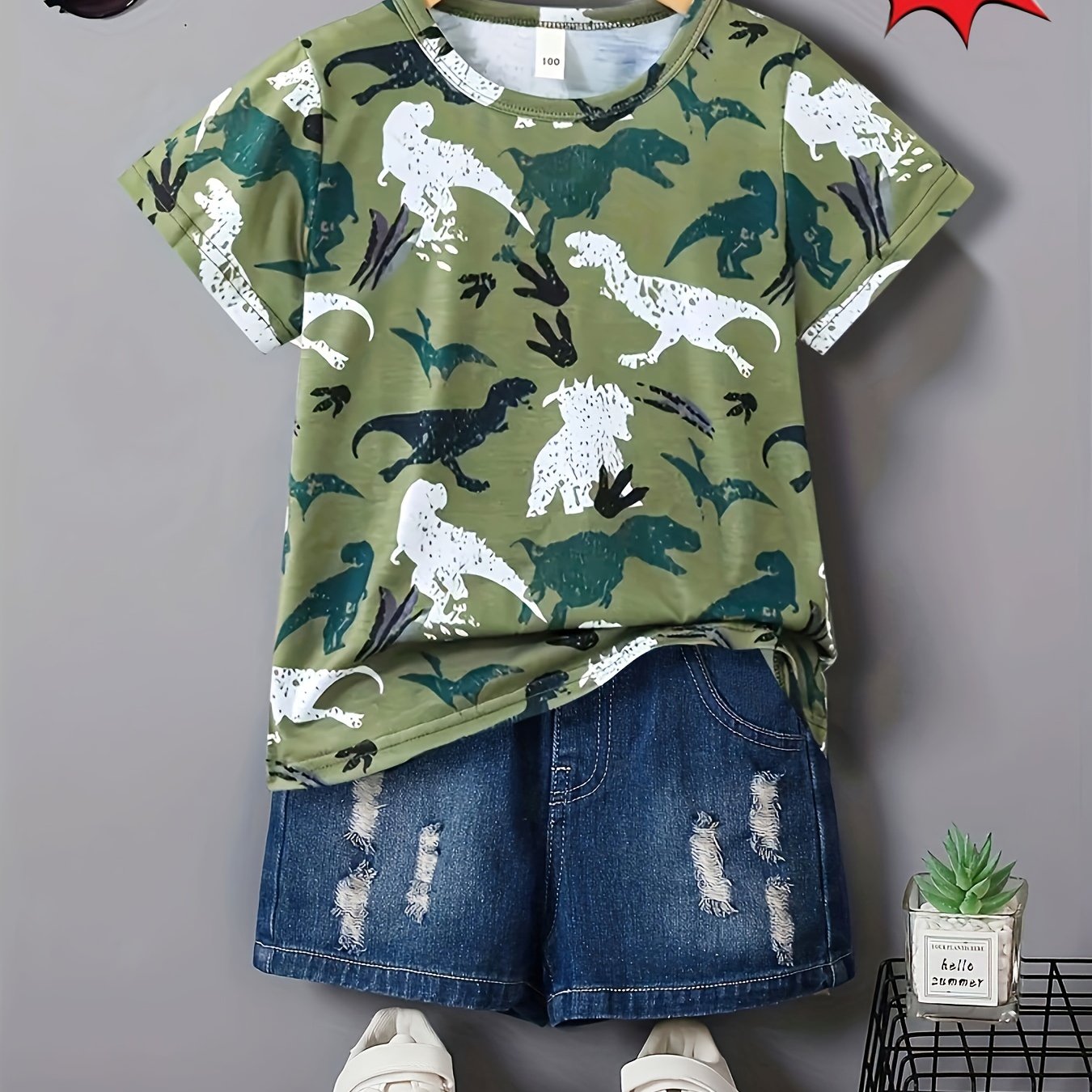 Dinosaur Full Print T-Shirts For Boys - Cool, Lightweight And Comfy Summer Clothes!