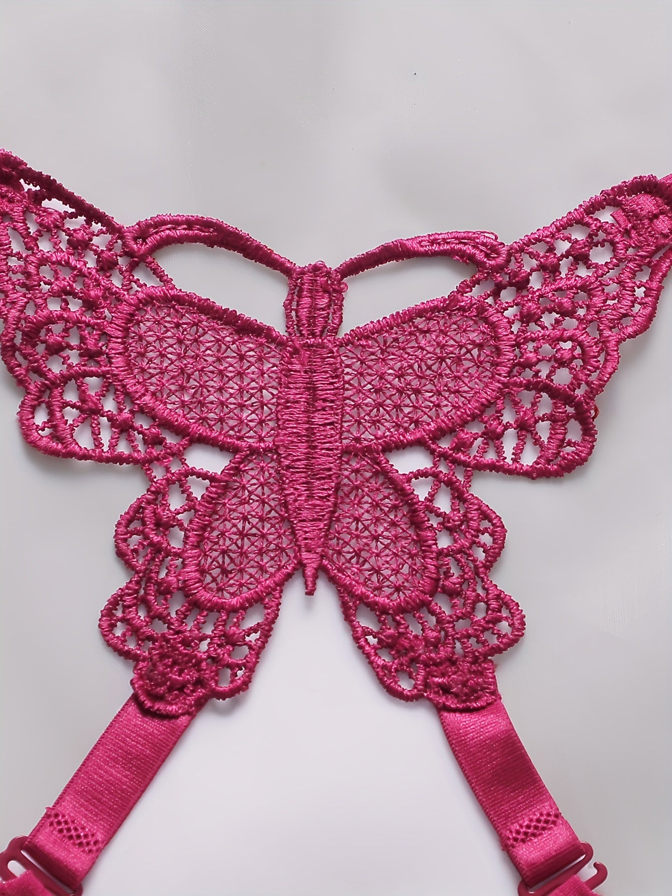 2sets Contrast Lace Underwire Bra & Panty, /MH