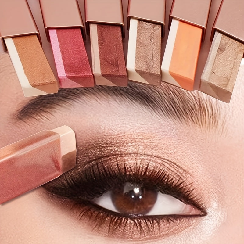 Lazy Eyeshadow Two Tone Gradient Glitter Eyeshadow Stick Waterproof Long .