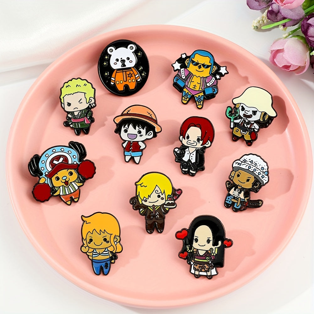 1pc New Cartoon Character Brooch Creative Little Boy Little Girl Enamel Brooch Metal Paint Badge Backpack Clothing Jewelry Wallet Pendant Holiday Gift