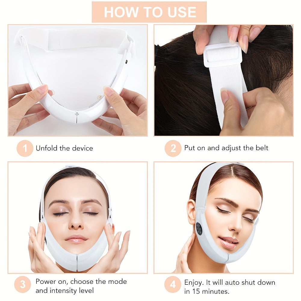 [Rechargeable Face Lift] Rechargeable V Line Face Lift Massager | USB Facial Shaping Device - White, Gift for friend Gift for Mom On Mother's Day