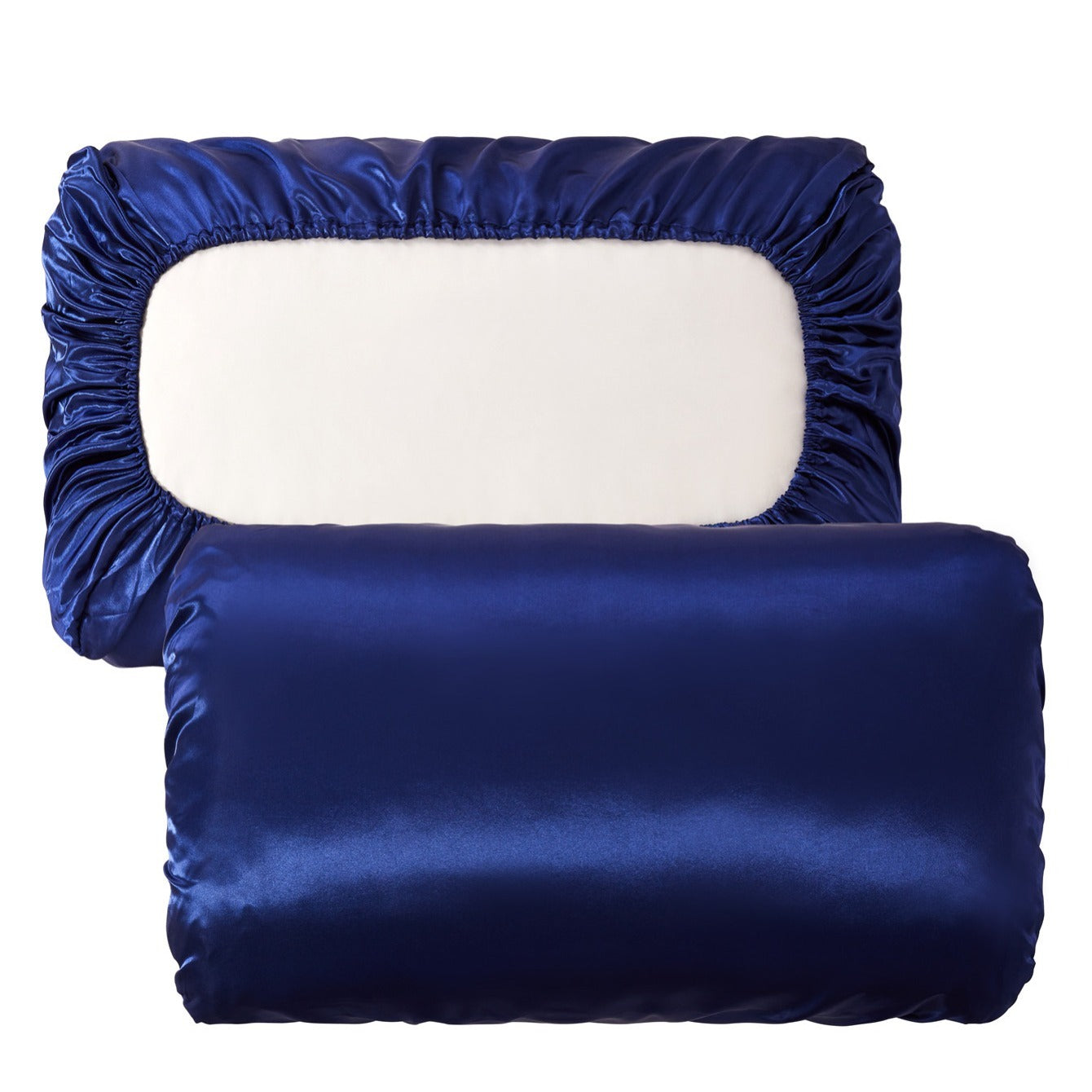 2pcs Soft And Breathable Satin Pillowcase With Elastic Cord .