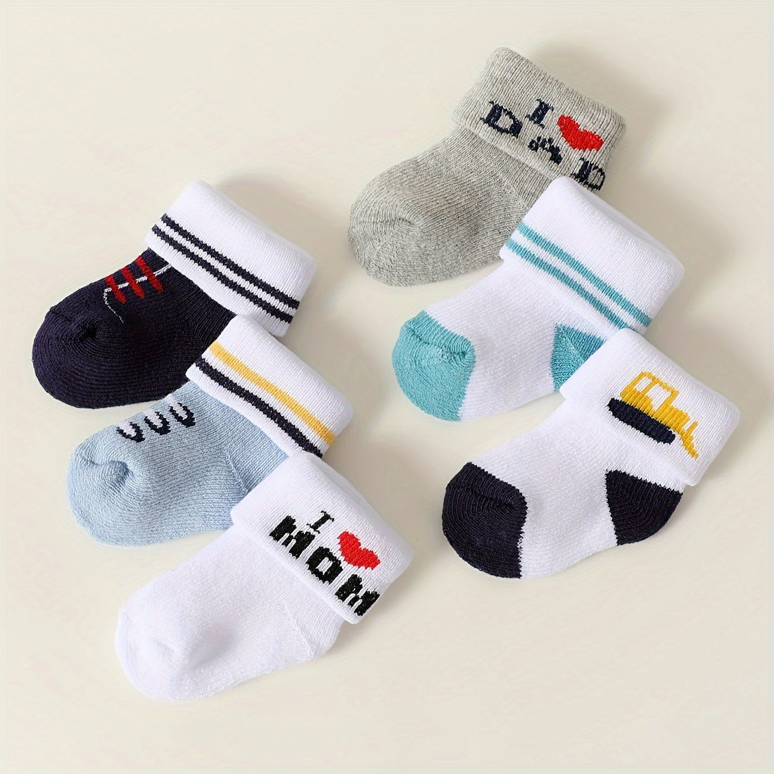 6/12 Pairs Baby Socks -  for Boys & Girls, /MH