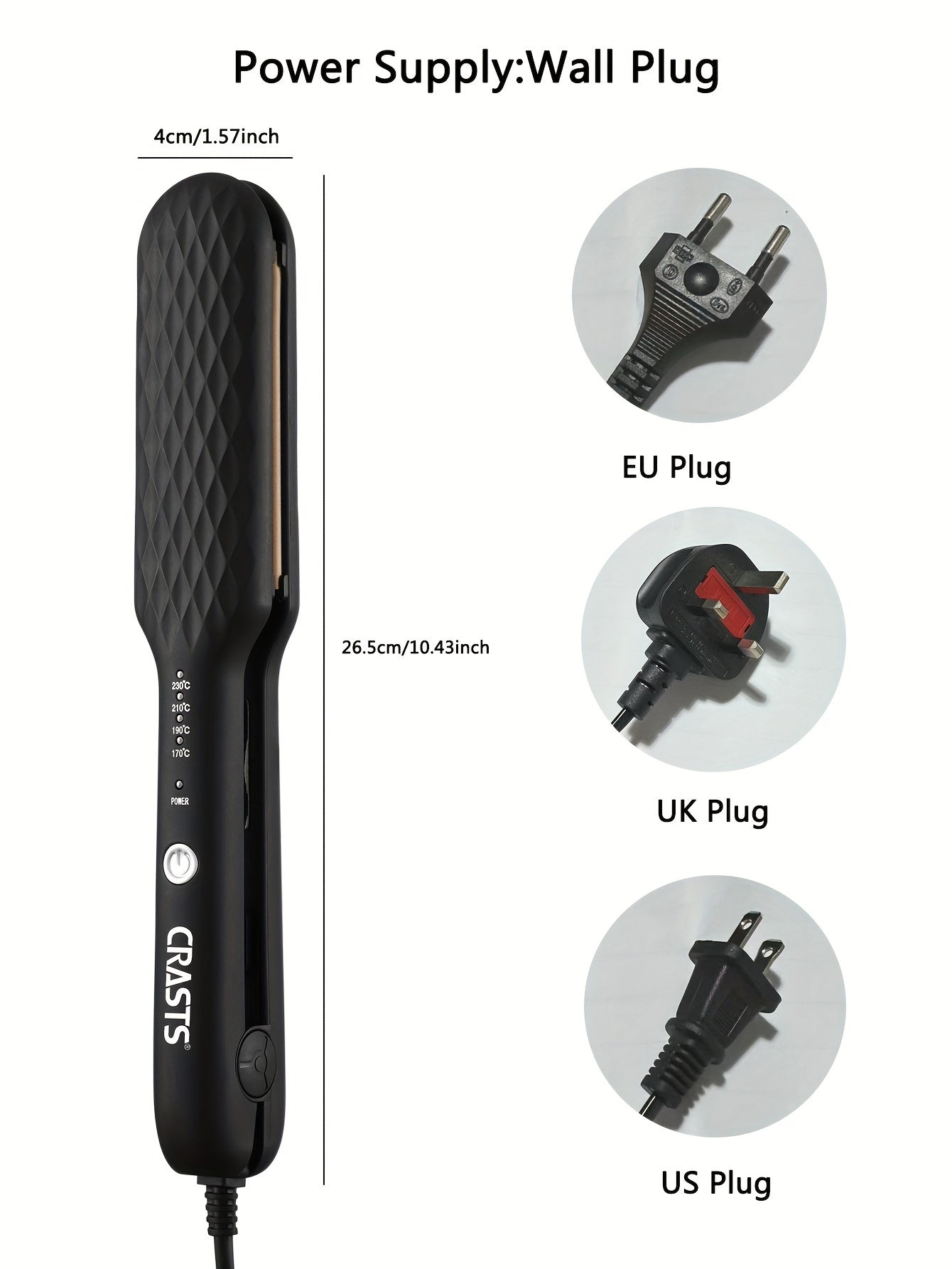 CRASTS 2-in-1 Straightening & Curling Iron with Dual Plates,