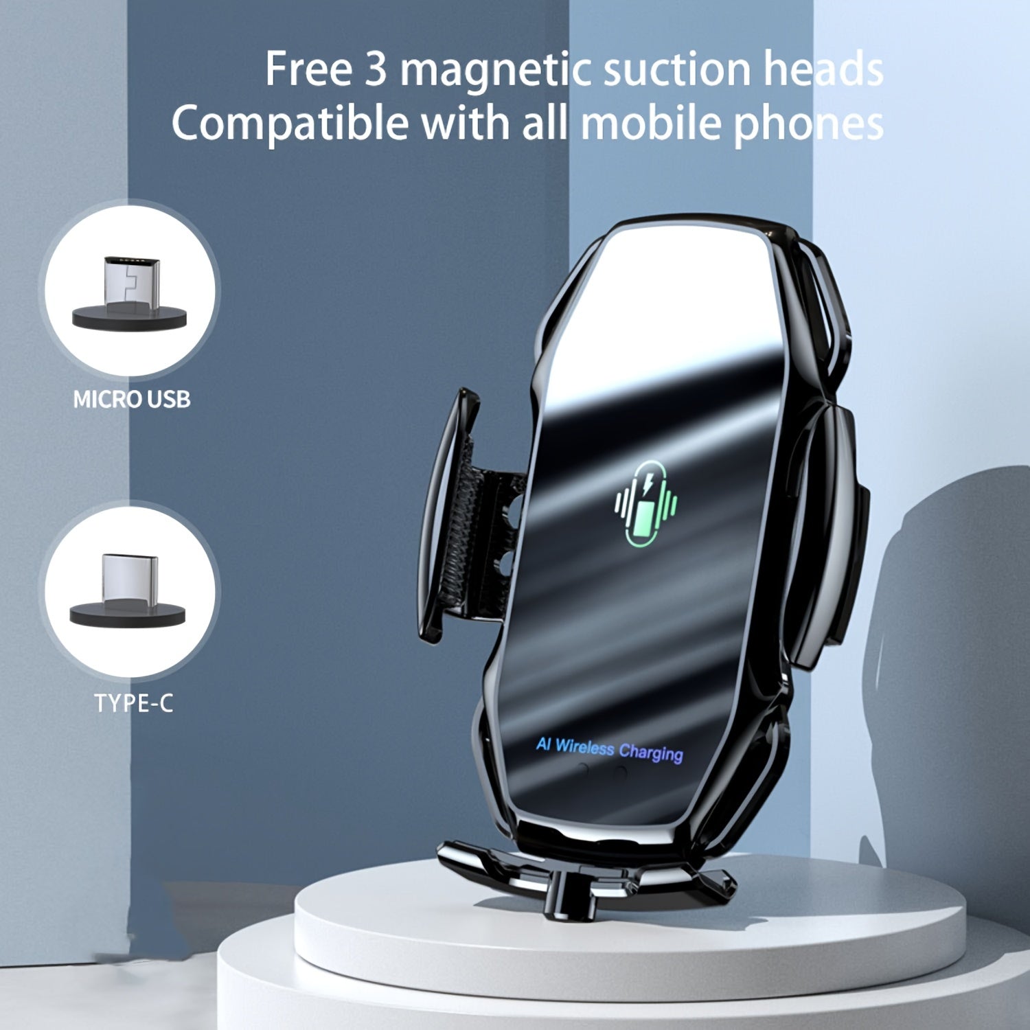 15W Car Wireless Charger Air Vent Charging Phone Holder