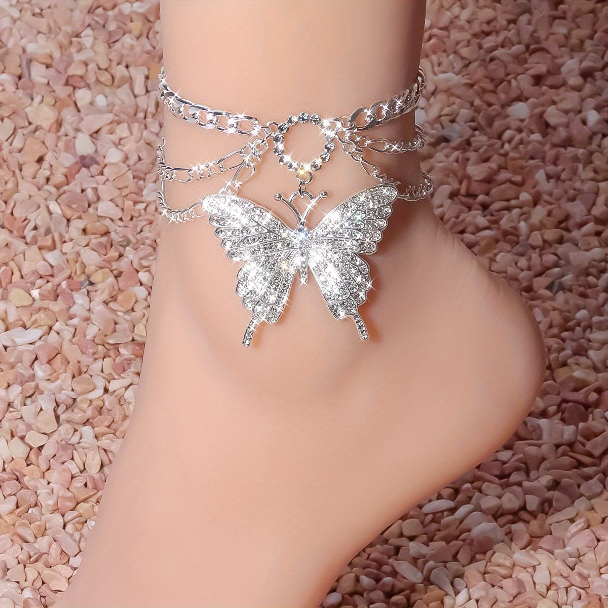 A Multi-layered Full Butterfly Anklet Gift
