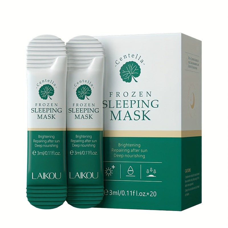 20pcs Centella Asiatica Moisturizing & Firming Sleeping Mask - Hydrating,