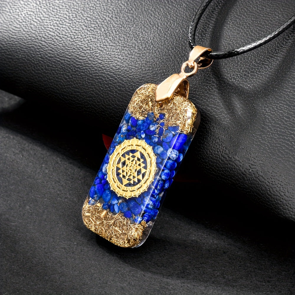 1pc Stone Orgone Energy Pendant Necklace For Men,