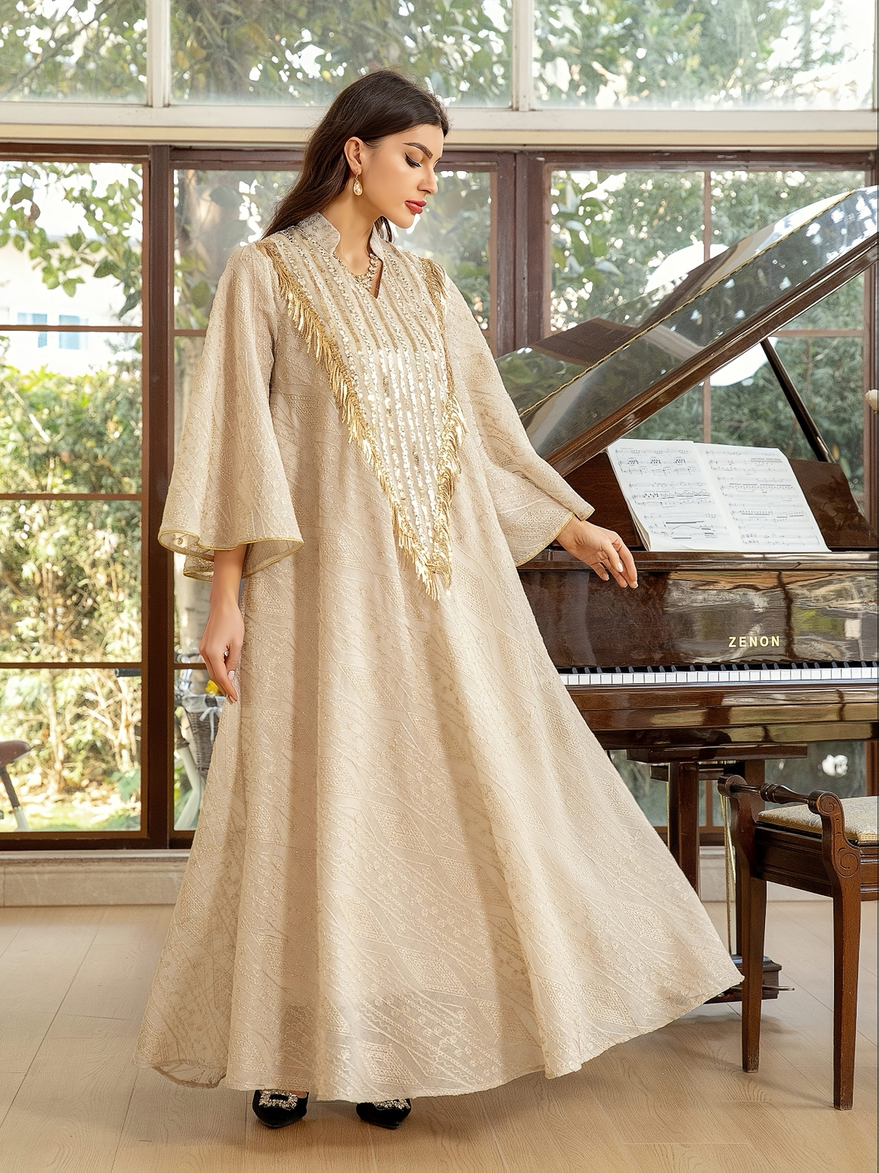 1pc Muslim Evening Dress, Arabic Dubai ./MH