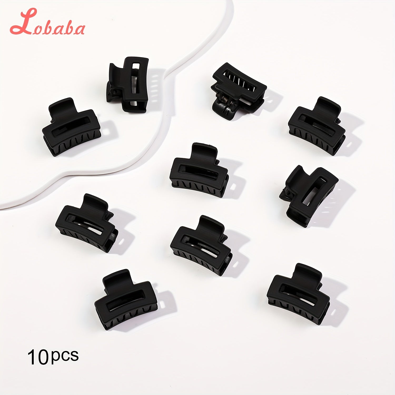 10pcs Solid Color Hair Grab Clips, Butterfly Shaped Hair Claw Clips,